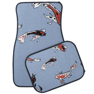 Pattern fish carp koi koi carp car floor mat