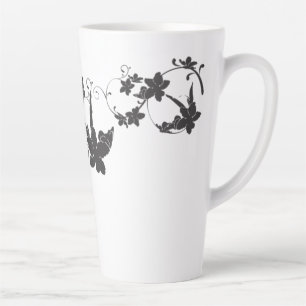 pattern-flower-decorative-plant latte mug