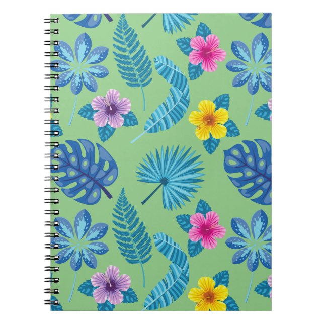 Pattern Flowers Colorful Cute Shining  Notebook (Front)