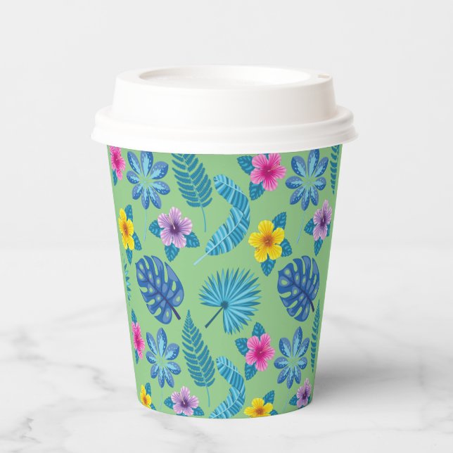 Pattern Flowers Colorful Cute Shining   Paper Cups (Front)