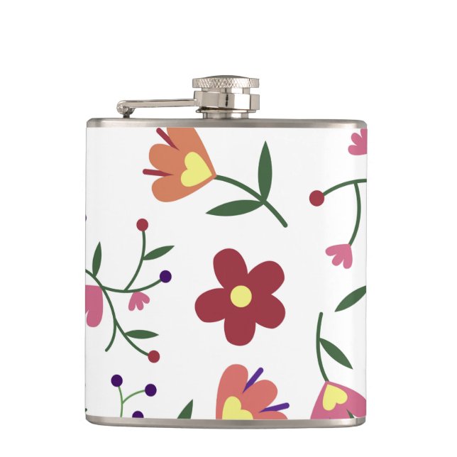 pattern flowers- flask (Front)