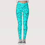 Pattern Flowers Flower Texture Torquise Leggings