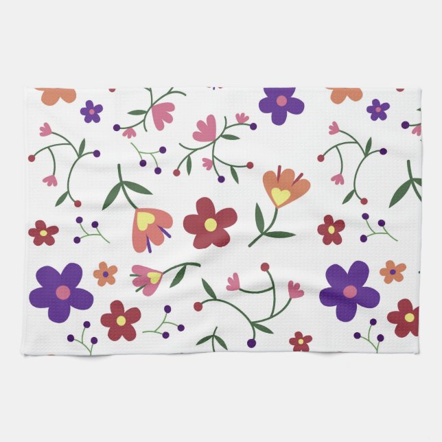 pattern flowers- kitchen towel (Horizontal)