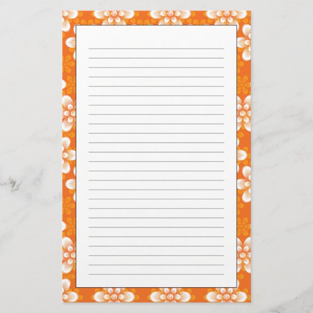 Pattern Flowers Stationery (Front)