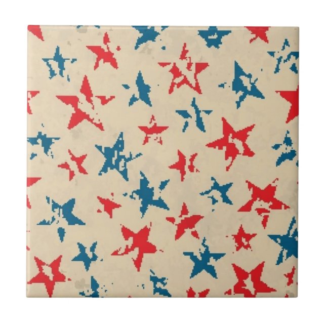 Pattern for 4th of July Ceramic Tile (Front)