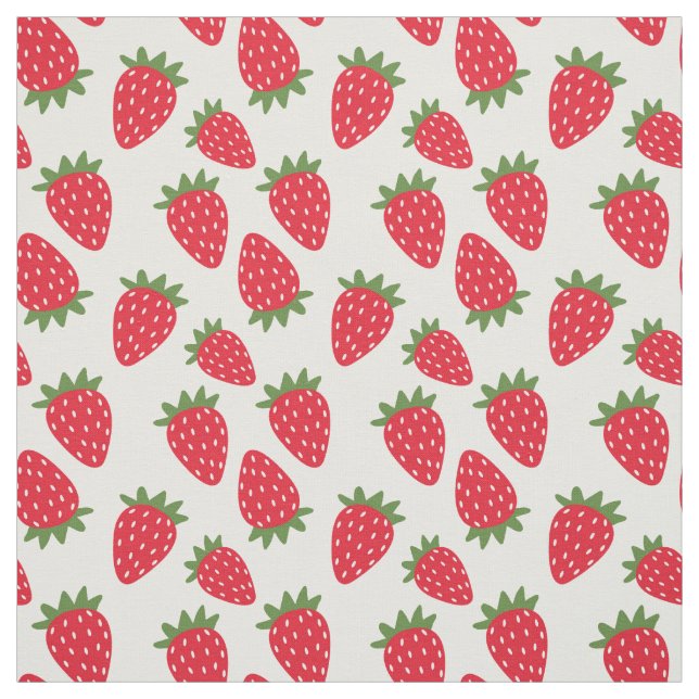 Pattern for face mask strawberry cute red fabric (Swatch)