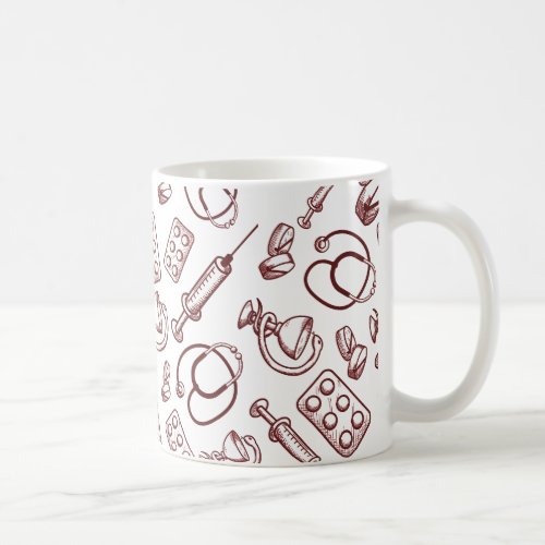 Pattern for medical Professions Coffee Mug