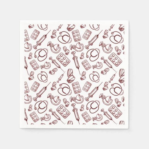 Pattern for medical Professions Napkins