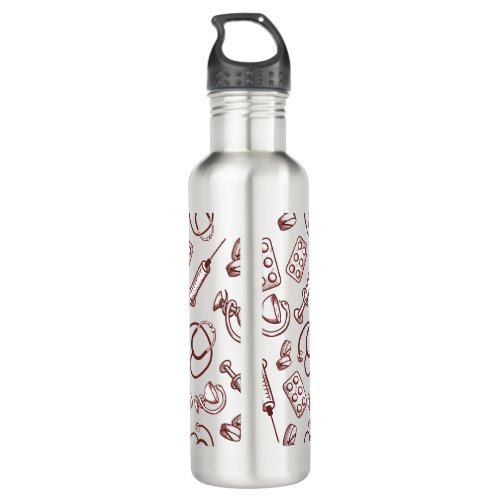 Pattern for medical Professions Stainless Steel Water Bottle