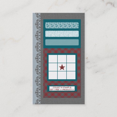 pattern frequent buyer card business card templates