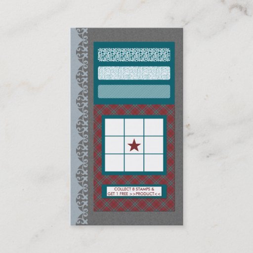 Customizable pattern frequent buyer card business card templates