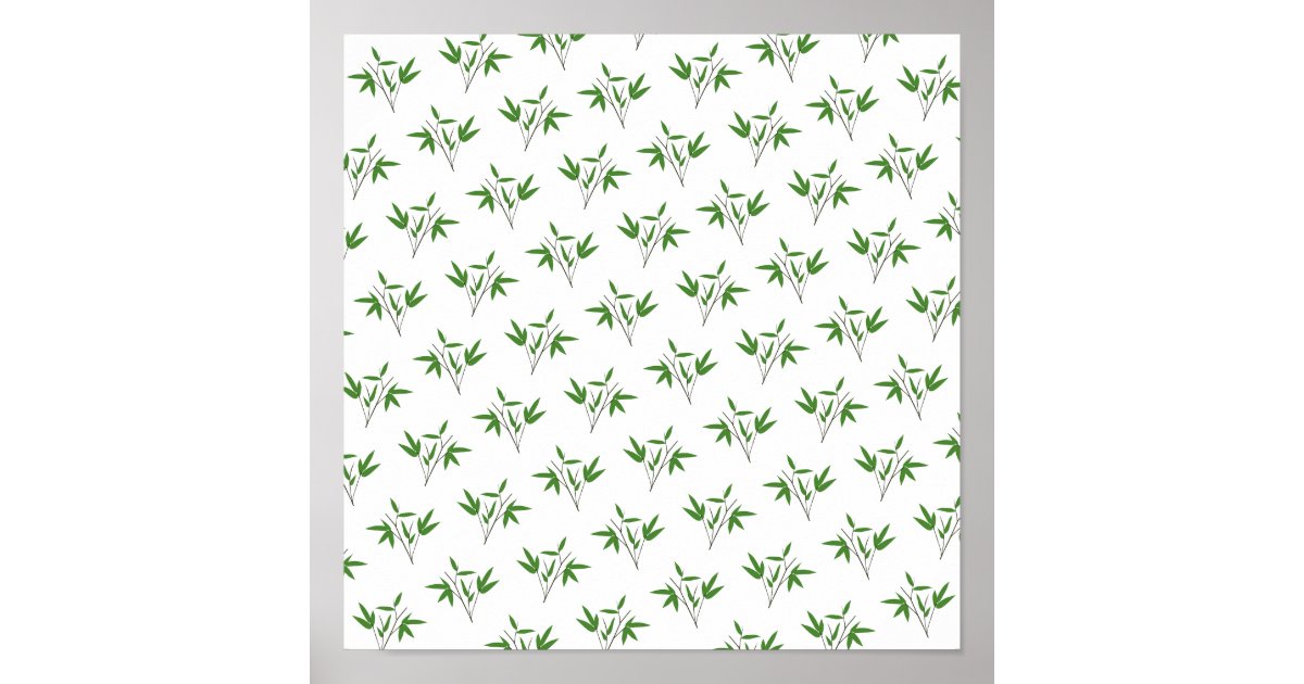 Pattern from bamboo twigs poster | Zazzle