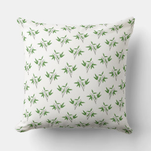 Pattern from bamboo twigs throw pillow