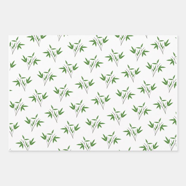 Pattern from bamboo twigs wrapping paper sheets (Front)