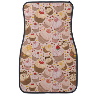 Pattern from celebratory cupcakes car floor mat