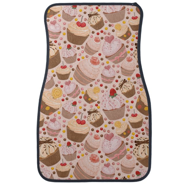 Pattern from celebratory cupcakes car floor mat (Front)