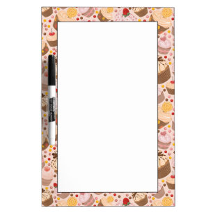 Pattern from celebratory cupcakes dry erase board
