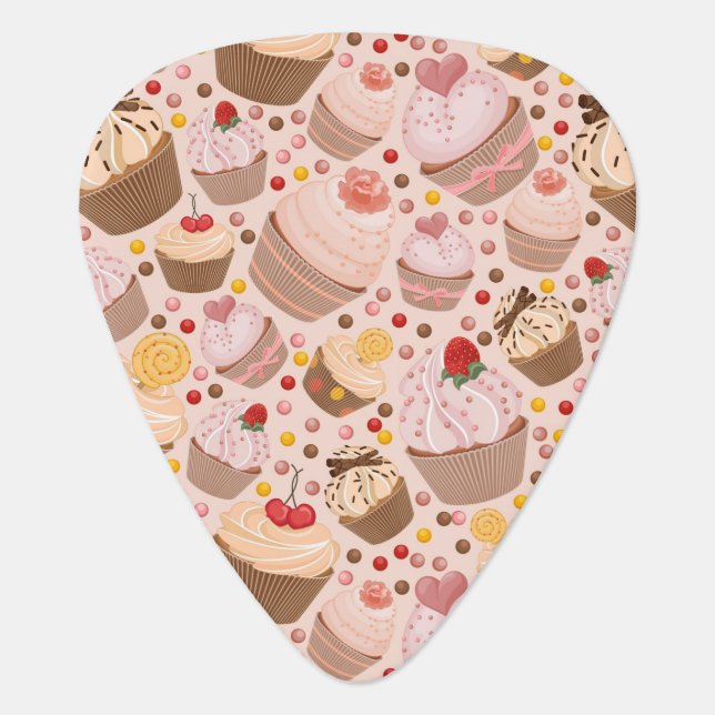 Pattern from celebratory cupcakes guitar pick (Front)