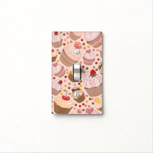 Pattern from celebratory cupcakes light switch cover