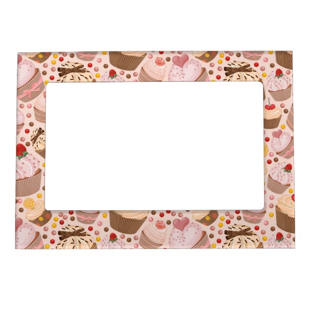 Pattern from celebratory cupcakes magnetic picture frame (Front)