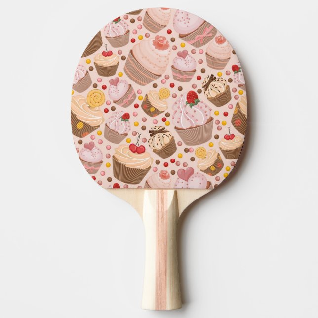 Pattern from celebratory cupcakes Ping-Pong paddle (Front)
