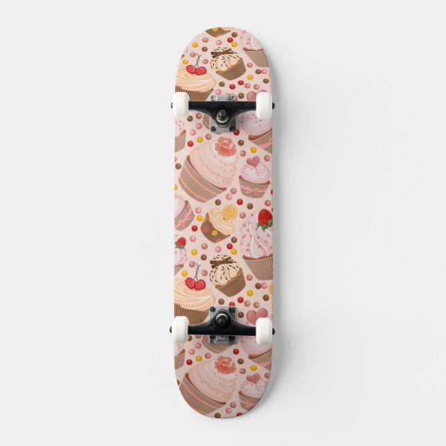 Pattern from celebratory cupcakes skateboard deck (Front)