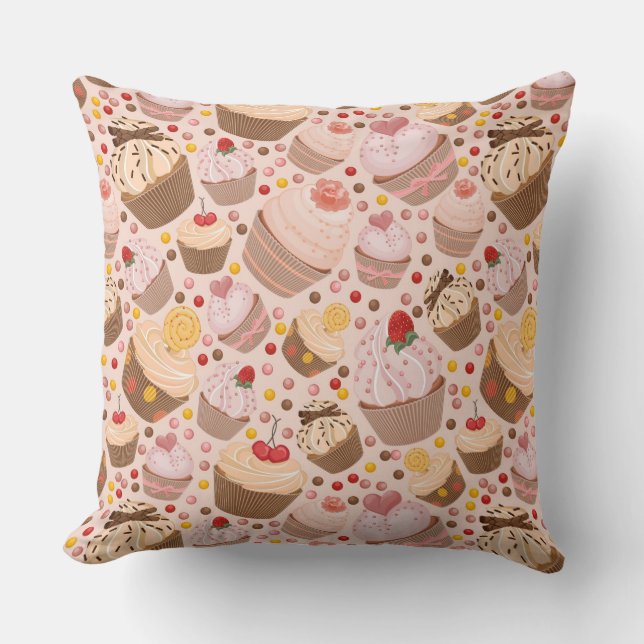Pattern from celebratory cupcakes throw pillow (Front)
