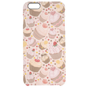 Pattern from celebratory cupcakes clear iPhone 6 plus case