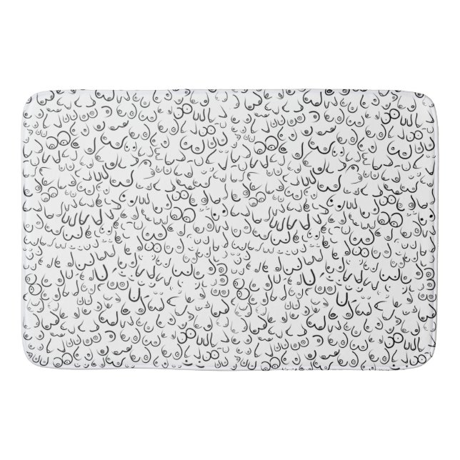 Pattern funny humor bath mat (Front)