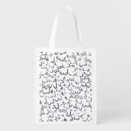 Pattern funny humor grocery bag