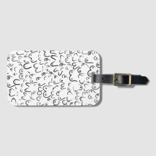 Pattern funny humor luggage tag