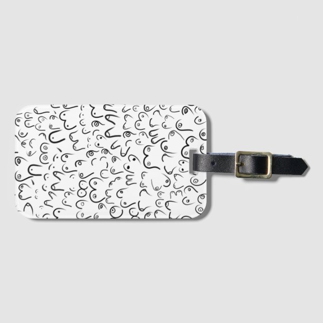 Pattern funny humor luggage tag (Front Horizontal)