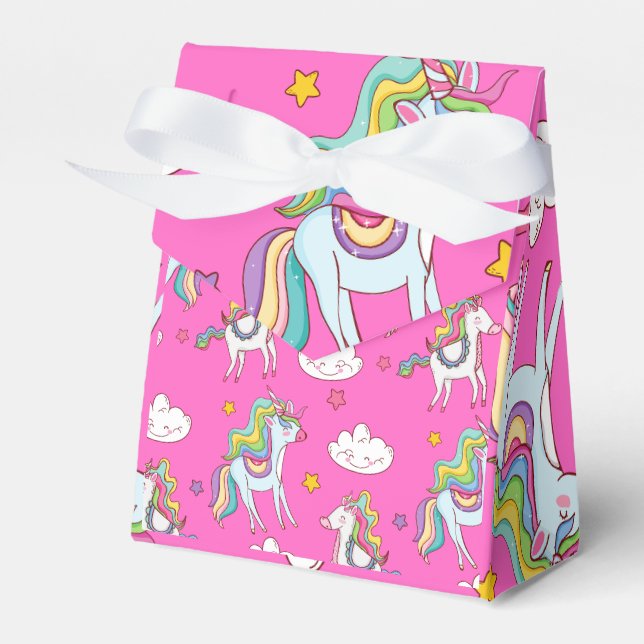 Pattern Funny Unicorn Cute           Favor Boxes (Front Side)