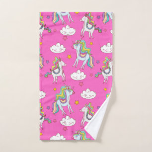 Pattern Funny Unicorn Cute Hand Towel