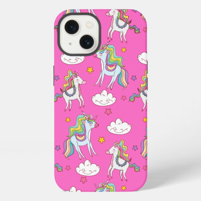 Pattern Funny Unicorn Cute      Iphone Case (Back)