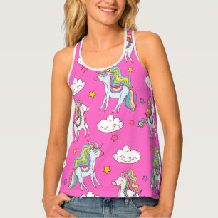 Pattern Funny Unicorn Cute Tank Top