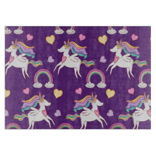 Pattern Funny Unicorn Magic Horse Cute Cutting Board