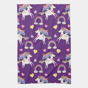 Pattern Funny Unicorn Magic Horse Cute Kitchen Towel