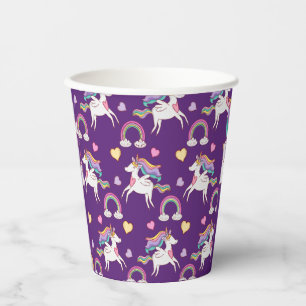 Pattern Funny Unicorn Magic Horse Cute Paper Cups