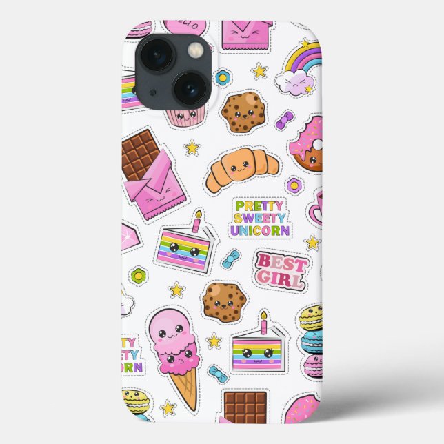 Pattern Funny Unicorn Magic Rainbow Cute     Case-Mate iPhone Case (Back)