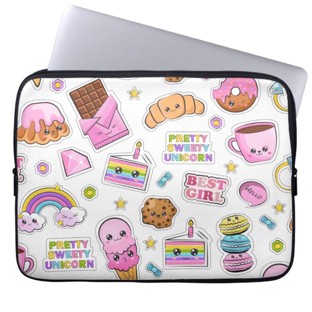 Pattern Funny Unicorn Magic Rainbow Cute      Laptop Sleeve (Front)