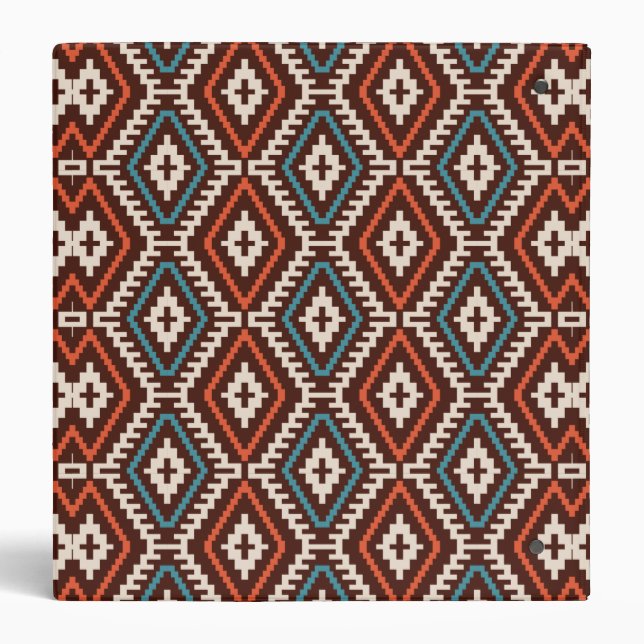 Pattern Geometric  Fashion Stylish Cute        3 Ring Binder (Back)