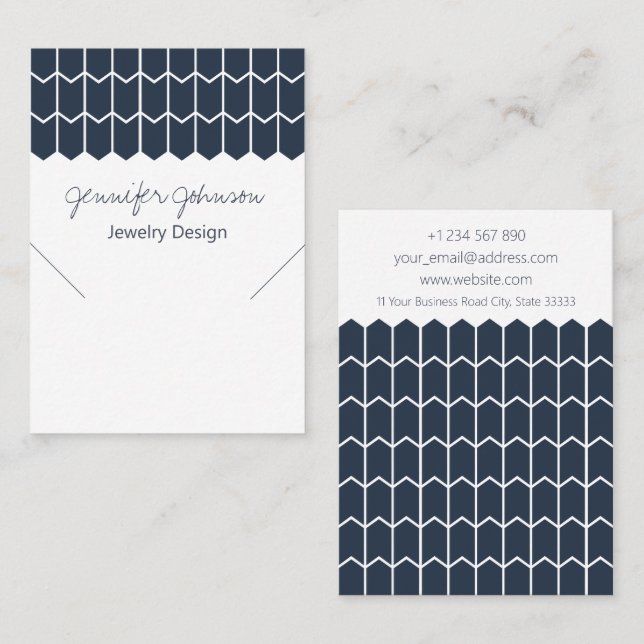 Pattern Geometric Necklace Display Card (Front/Back)