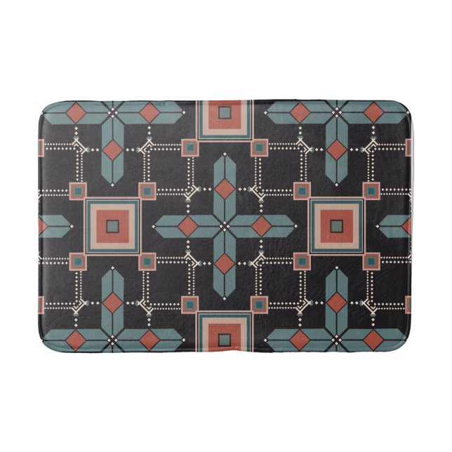 Pattern Geometric Vintage Trendy   Bath Mat (Front)