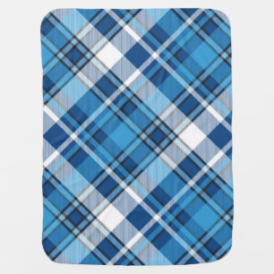 Pattern Geometric Vintage Trendy Blue Baby Blanket