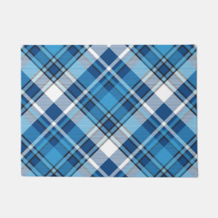 Pattern Geometric Vintage Trendy Blue Doormat