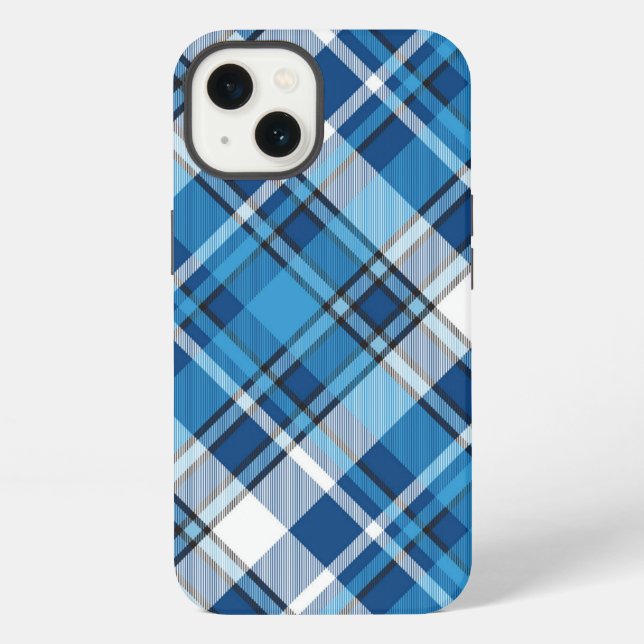 Pattern Geometric Vintage Trendy Blue    Iphone Case (Back)