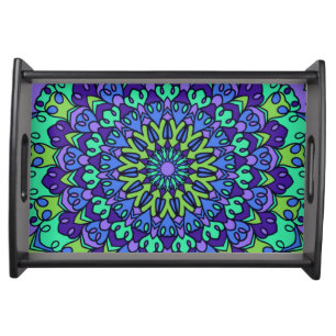 Pattern Geometric Vintage Trendy Cute   Serving Tray