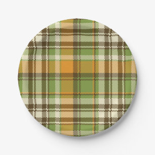 Pattern Geometric Vintage Trendy Fashion Paper Plates