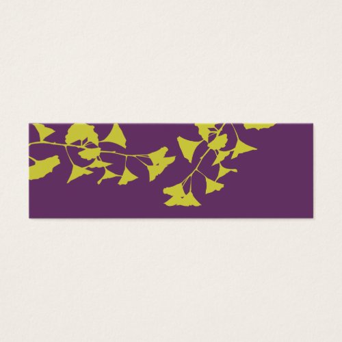 Glowing Ginkgo Tree Branch with Leaves Business Card Template